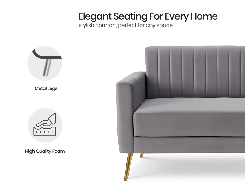 Tulip Sofa Combos Set Grey Color With Rio Centre table